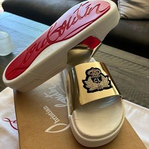 Gold and white slides